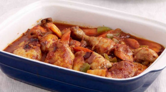 CHICKEN OR FISH WITH CHUNKY VEGETABLE SAUCE