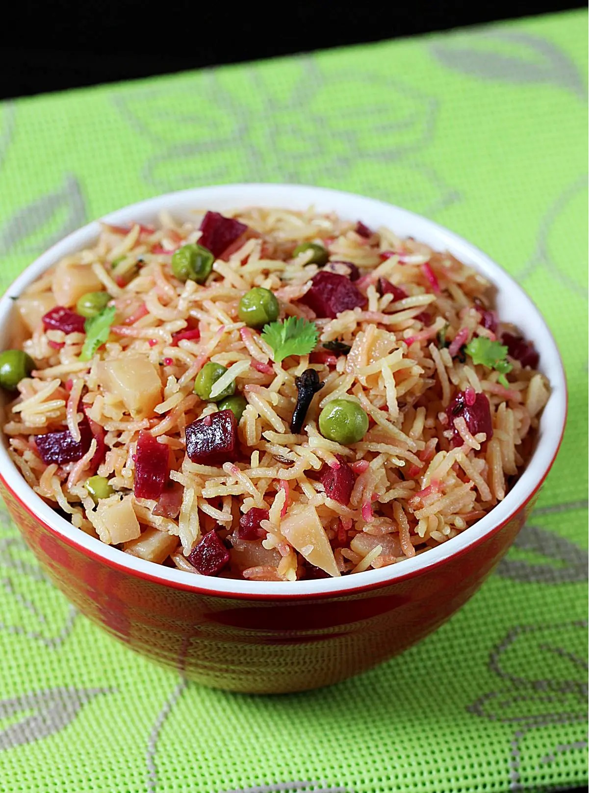 Beetroot Rice Pulao