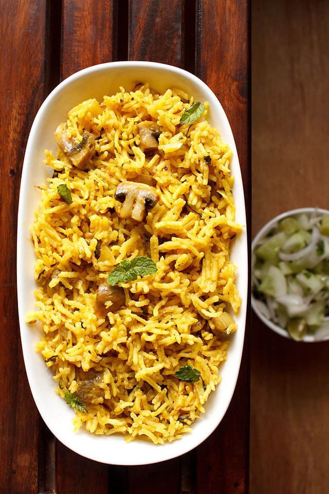Spicy Mushroom Biryani