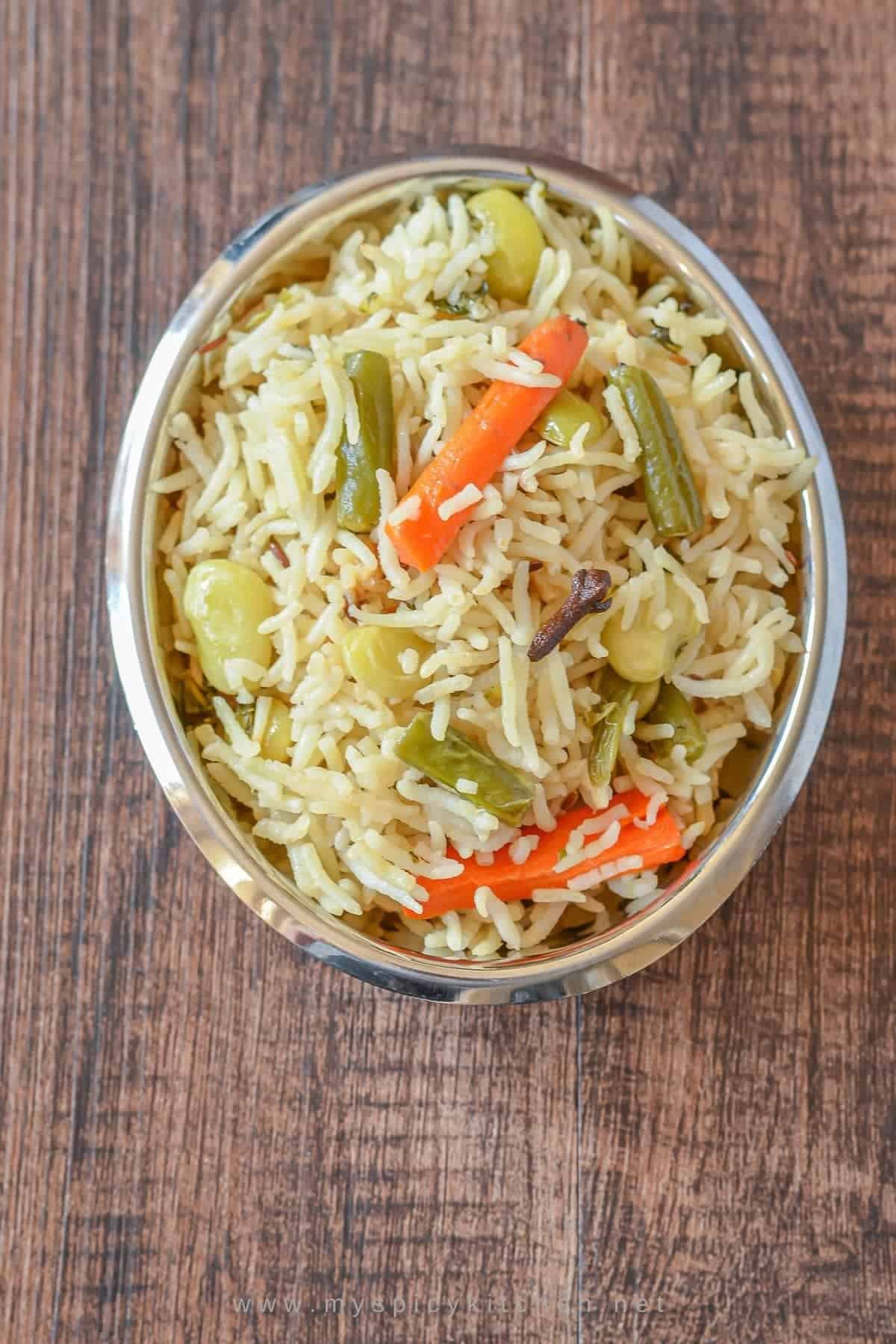 Vegetable Bagara Rice